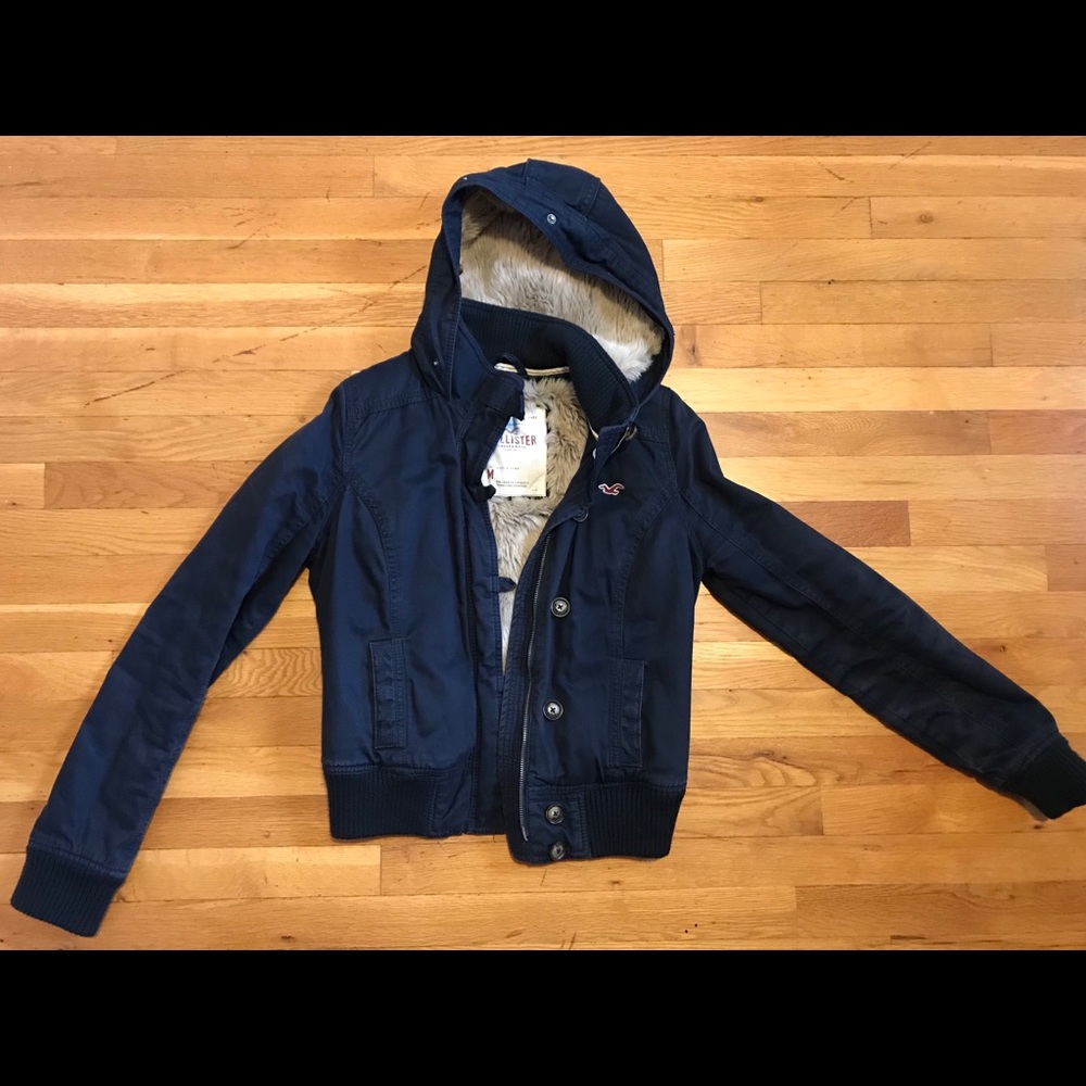Hollister Faux Fur Lined Hooded Jacket